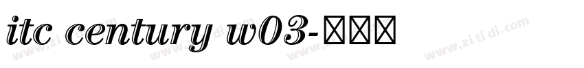 itc century w03字体转换